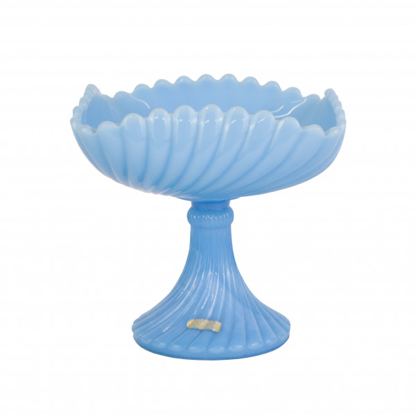 Szklana patera na stopie Pukeberg Szwecja