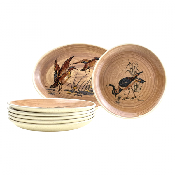 Patera z talerzami Sarreguemines Francja